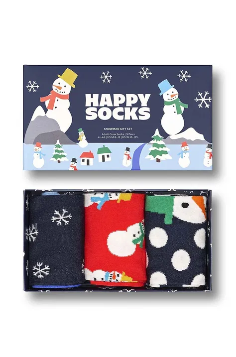 Happy Socks skarpetki Snowman Socks Gift Set 3-pack