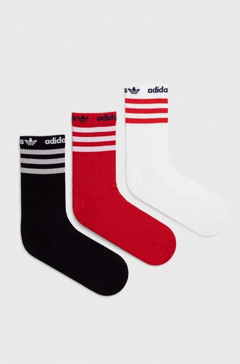 Ponožky adidas Originals 3-pak čierna farba