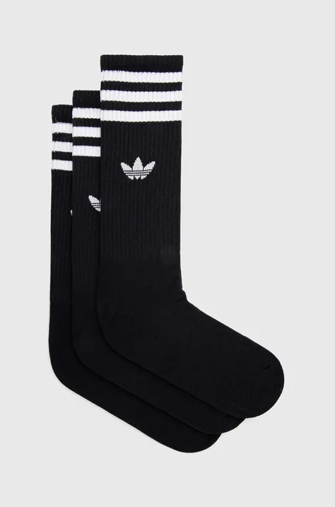 Ponožky adidas Originals 3-pak čierna farba, IL5015