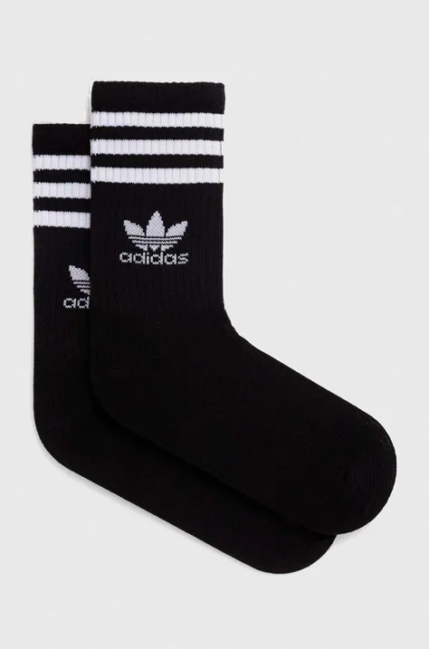 Nogavice adidas Originals 3-pack črna barva