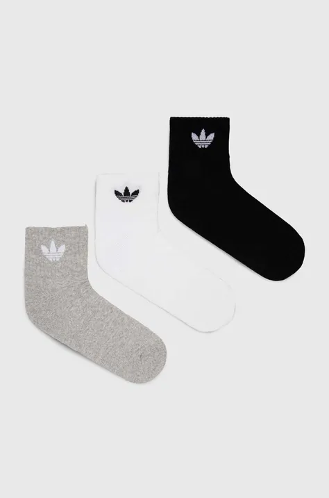 Ponožky adidas Originals 3-pak biela farba