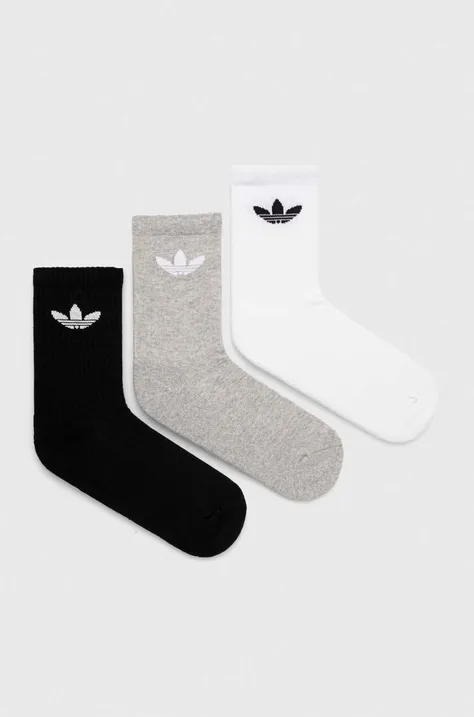 Κάλτσες adidas Originals 3-pack χρώμα: άσπρο