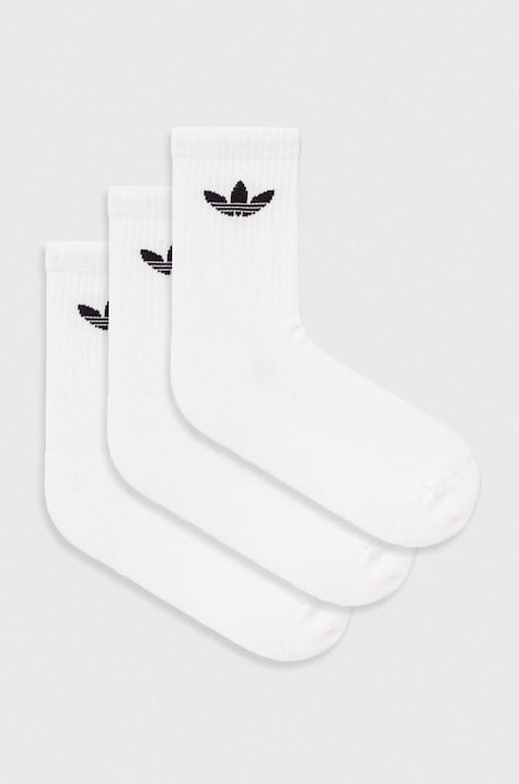 adidas Originals șosete 3-pack culoarea alb IJ5616