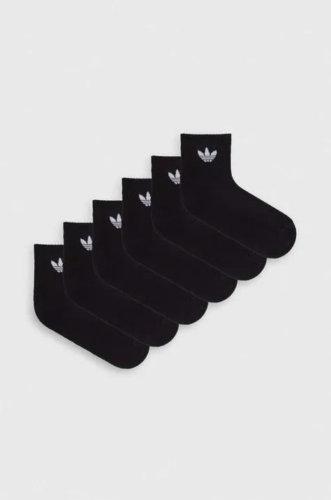 Ponožky adidas Originals 6-pack černá barva, IJ5626