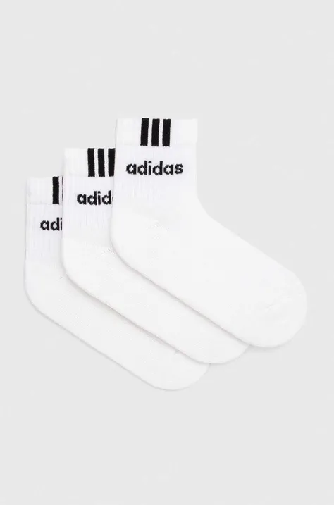 Ponožky adidas 3-pak biela farba, HT3437