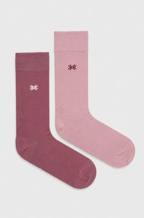 Čarape United Colors of Benetton boja: ružičasta
