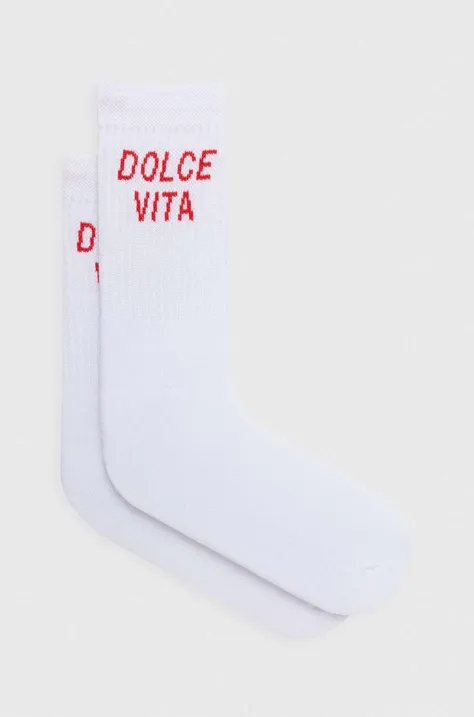 Ponožky On Vacation biela farba
