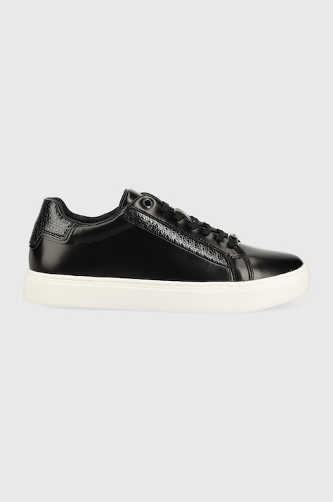 Calvin Klein sneakers din piele CLEAN CUP LACE UP-NA culoarea negru, HW0HW01592
