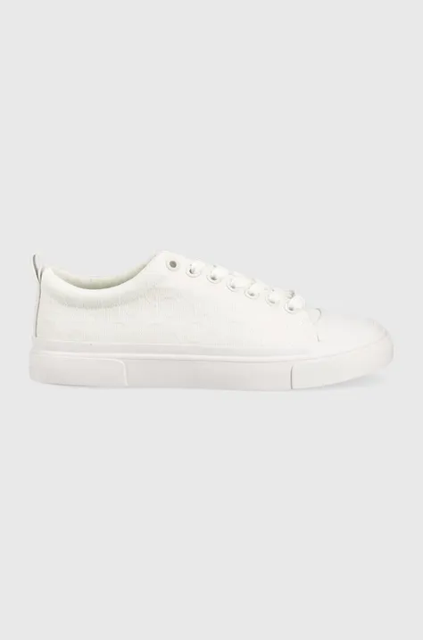 Πάνινα παπούτσια Calvin Klein VULC LACE UP - MONO χρώμα: άσπρο, HW0HW01777