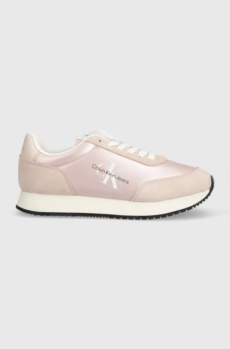 Calvin Klein Jeans sneakersy RETRO RUNNER LOW LAC kolor różowy YW0YW01056