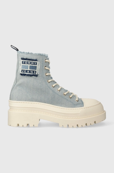 Tenisice Tommy Jeans TJW FOXING DENIM BOOT za žene, EN0EN02348