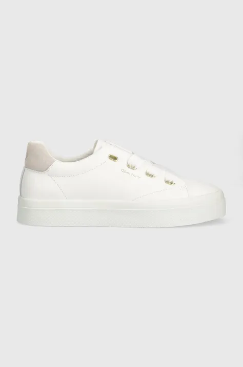 Δερμάτινα αθλητικά παπούτσια Gant Avona χρώμα: άσπρο, 27531157.G29