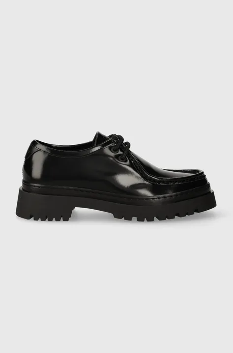 Gant pantofi de piele Aligrey femei, culoarea negru, cu platforma, 27531326.G00