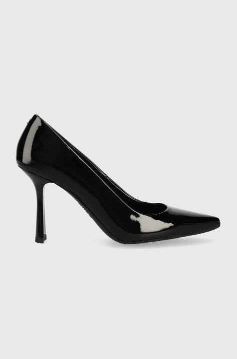 HUGO stilettos de piele Alexis Pump 90-PT culoarea negru, 50494664