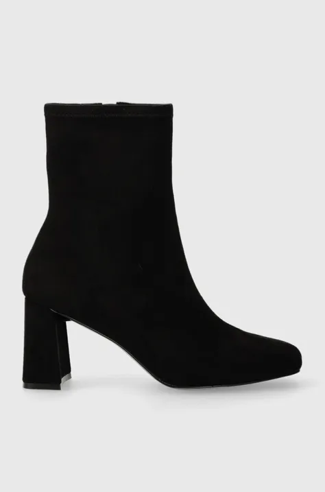 Členkové topánky Aldo Marcella dámske, čierna farba, na podpätku, 13474673.Marcella