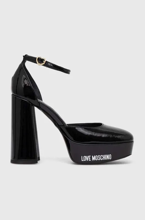 Туфлі Love Moschino колір чорний каблук блок JA1028CG1HIH0000