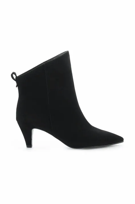 Σουέτ μπότες Kennel & Schmenger Porto γυναικείες, χρώμα: μαύρο, 21-78570.380