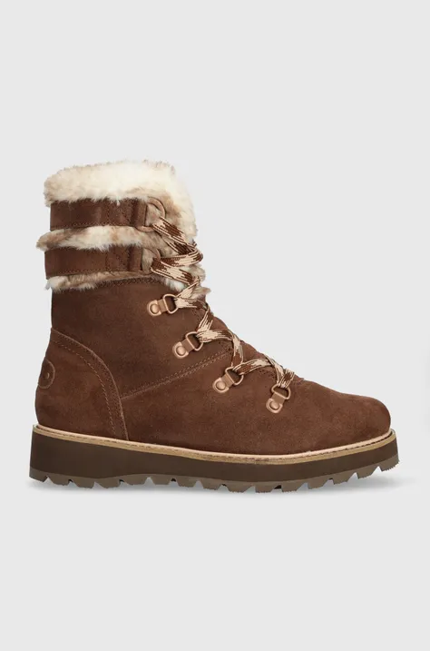 Čizme za snijeg od brušene kože Roxy boja: smeđa