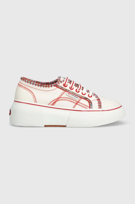 Tenisky MAX&Co. Supermax x Superga dámske, biela farba