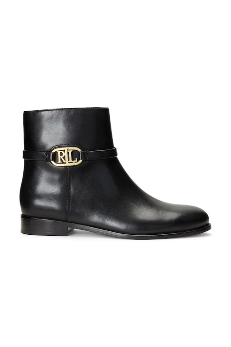 Δερμάτινες μπότες Lauren Ralph Lauren Briela γυναικείες, χρώμα: μαύρο, 802912273001 F3802912273001