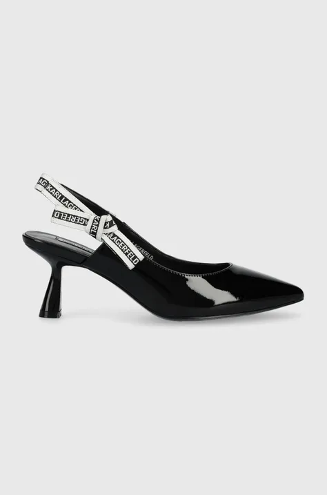 Шкіряні туфлі Karl Lagerfeld PANACHE колір чорний KL30808
