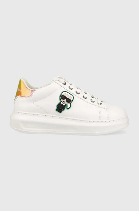 Karl Lagerfeld sneakers din piele KAPRI culoarea alb, KL62530G