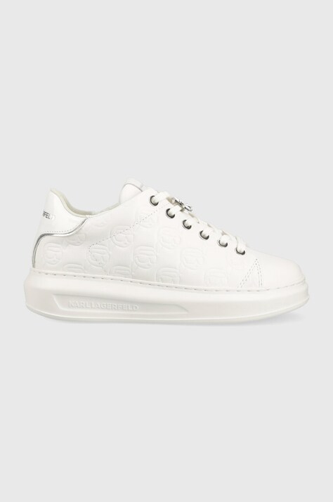 Karl Lagerfeld sneakers din piele KAPRI KC culoarea alb, KL62523F
