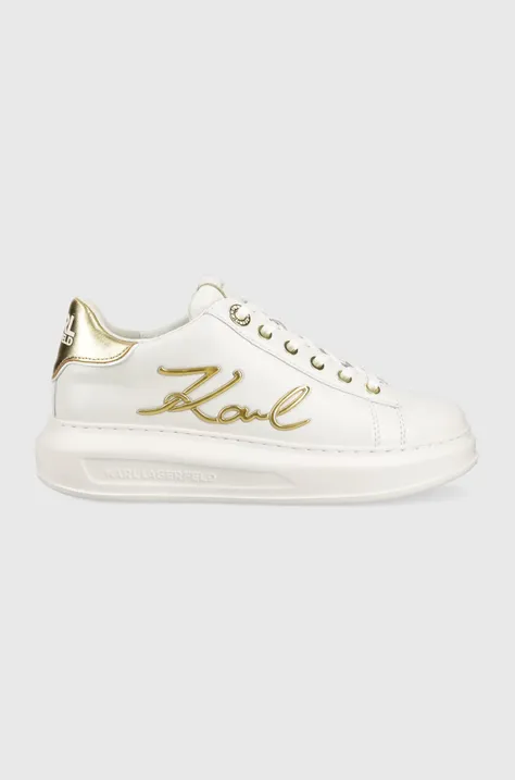 Шкіряні кросівки Karl Lagerfeld KAPRI колір білий KL62510A