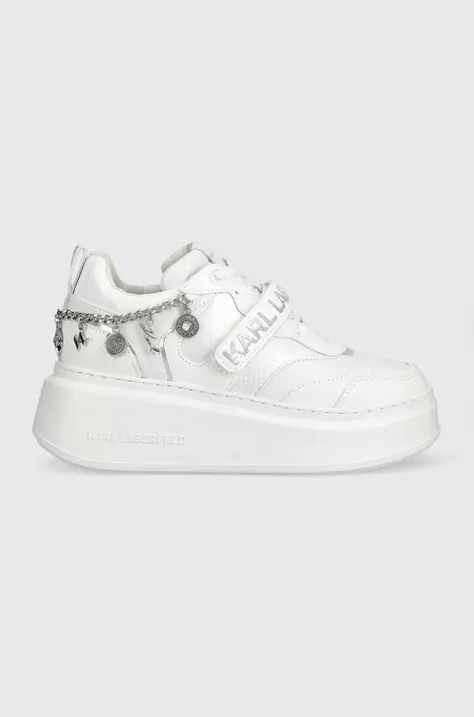 Шкіряні кросівки Karl Lagerfeld ANAKAPRI колір білий KL63540F