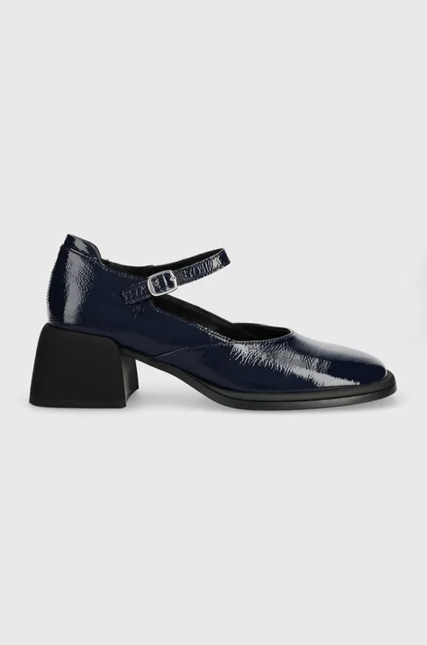 Шкіряні туфлі Vagabond Shoemakers ANSIE колір синій каблук блок 5445.260.64
