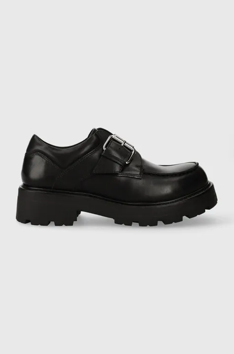 Кожаные мокасины Vagabond Shoemakers COSMO 2.0 женские цвет чёрный на платформе 5449.301.20