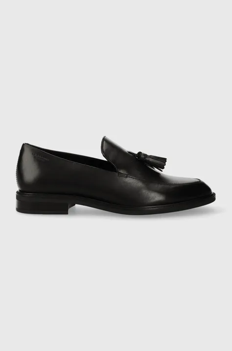 Kožne mokasinke Vagabond Shoemakers FRANCES 2.0 za žene, boja: crna, ravni potplat, 5606.001.20