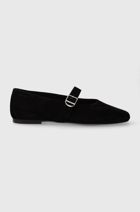 Vagabond Shoemakers balerini din piele intoarsa JOLIN culoarea negru, 5608.040.20