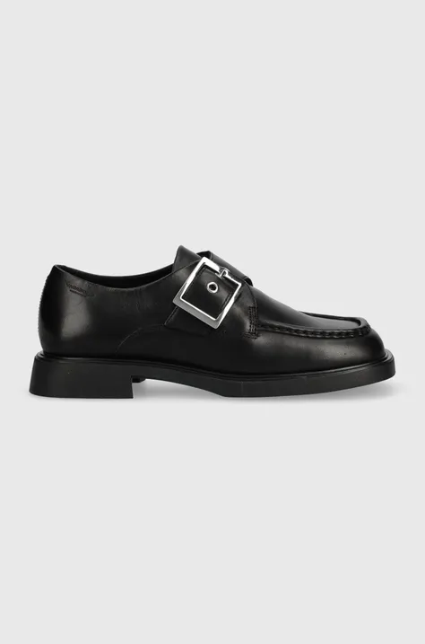 Kožne mokasinke Vagabond Shoemakers JACLYN za žene, boja: crna, ravni potplat, 5638.001.20