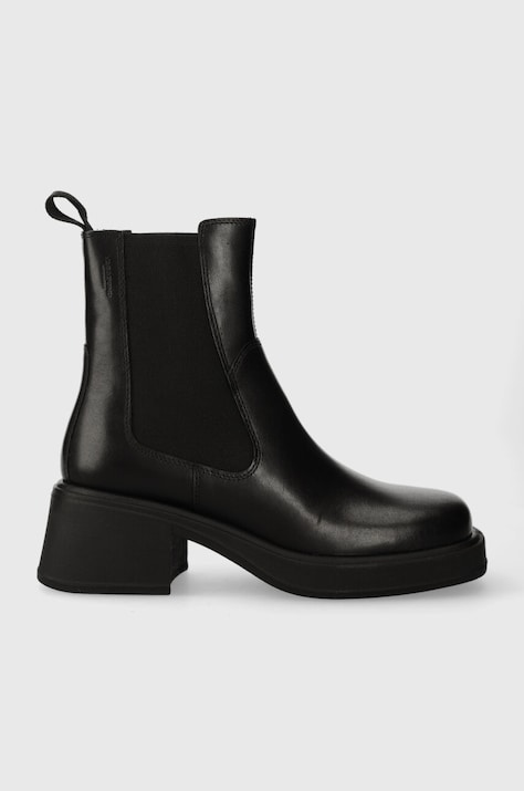 Кожени боти челси Vagabond Shoemakers DORAH в черно с висок ток 5642.001.20