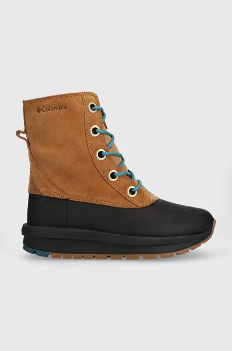 Columbia snow boots MORITZA SHIELD OH brown color 2053391