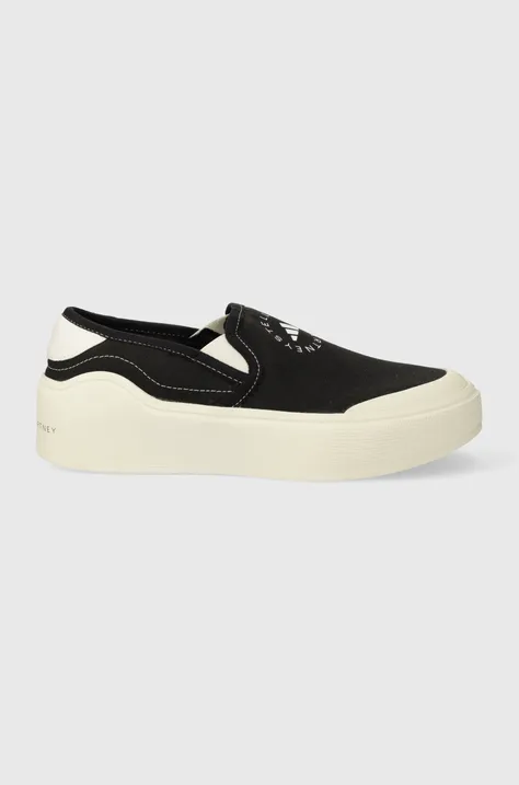 Tenisice adidas by Stella McCartney aSMC Court Slip On za žene, boja: crna