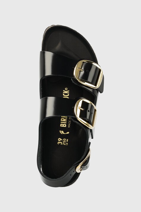 Шкіряні сандалі Birkenstock Milano — AW23-OBD16S, чорний — фото 4