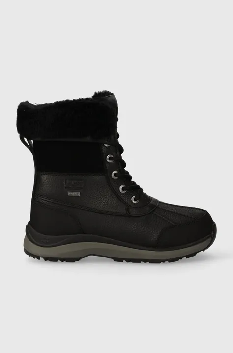 UGG pantofi Adirondack Boot III femei, culoarea negru, cu toc plat, izolat, 1095141