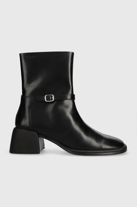 Шкіряні черевики Vagabond Shoemakers ANSIE жіночі колір чорний каблук блок 5645.301.20