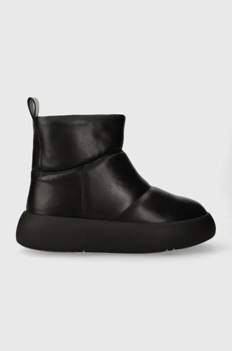 Vagabond Shoemakers buty skórzane AYLIN damskie kolor czarny na platformie ocieplone 5636.101.20