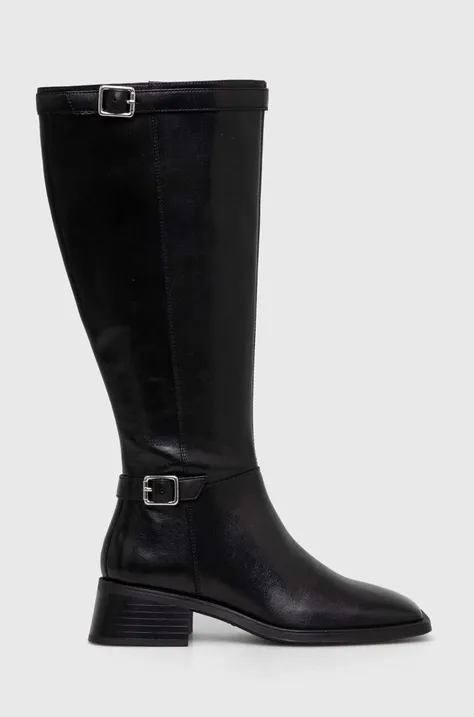 Кожаные полусапоги Vagabond Shoemakers BLANCA женские цвет чёрный каблук кирпичик 5617.101.20