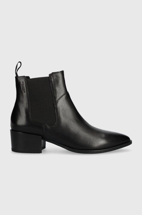 Vagabond Shoemakers botki skórzane MARJA damskie kolor czarny na słupku 5613.101.20