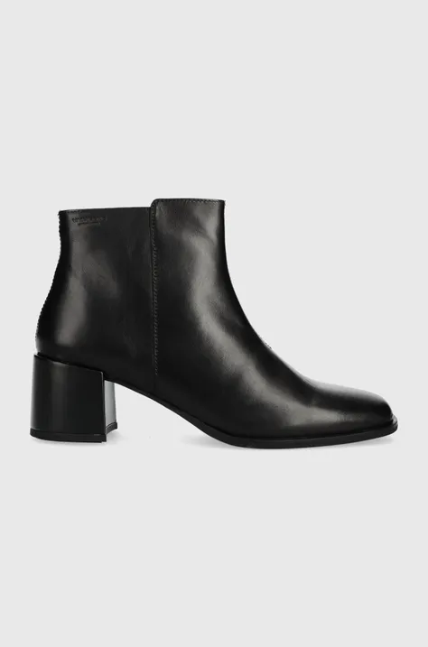 Шкіряні черевики Vagabond Shoemakers STINA жіночі колір чорний каблук блок 5609.001.20