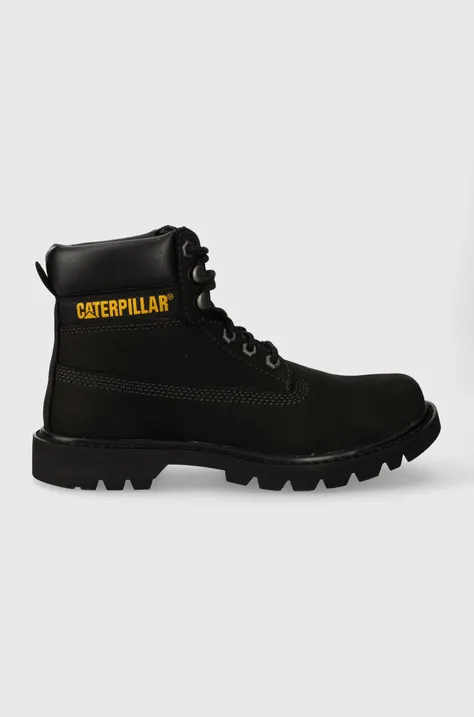Замшеві черевики Caterpillar COLORADO 2.0 жіночі колір чорний на плоскому ходу P110425