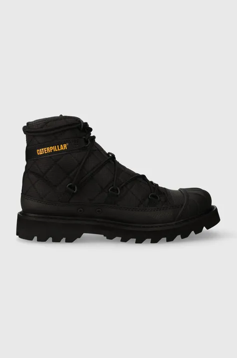 Cipele Caterpillar OMAHA ALT LACE x Nigel Cabourn za žene, boja: crna, ravni potplat, sa srednje toplom podstavom, P111317