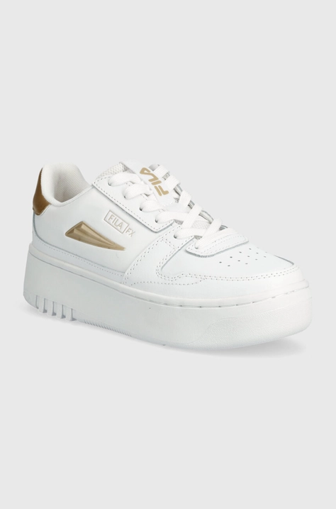 Fila sneakers din piele FXVENTUNO PLATFORM culoarea alb