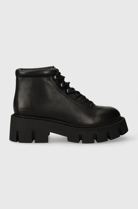 Δερμάτινες μπότες Copenhagen γυναικείες, χρώμα: μαύρο, CPH134 vitello