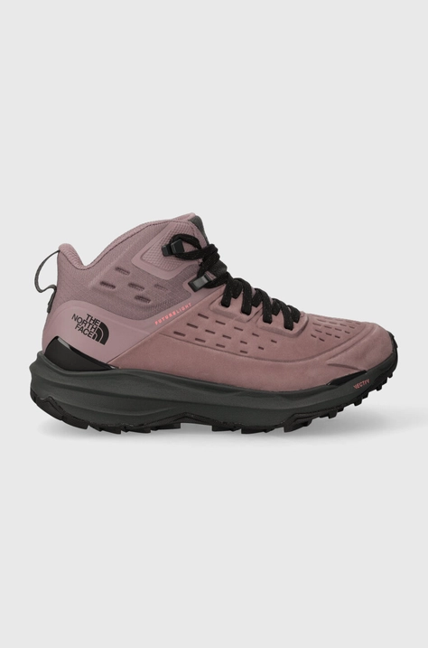 Παπούτσια The North Face Vectiv Exploris 2 Mid Futurelight Leather χρώμα: μοβ