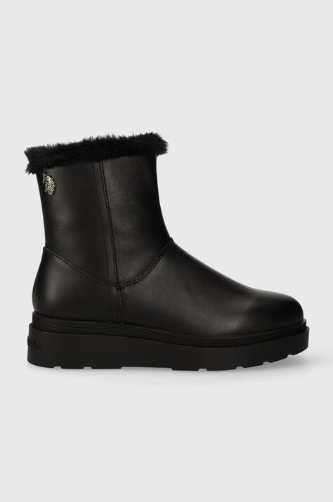 U.S. Polo Assn. cizme de piele PENNY culoarea negru, cu platforma, izolare usoara, PENNY006W/CL1